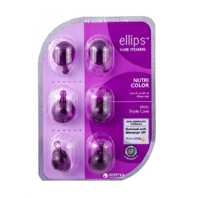 Viên Serum Vitamin Dưỡng Tóc Uốn Nhuộm Ellips Nutri Color (2 Vỉ x 6 Viên ) - 2200499 | BigBuy360 - bigbuy360.vn
