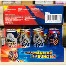 Bộ Quà Tặng 4 Lon Bia Tiger 330ml siêu sang