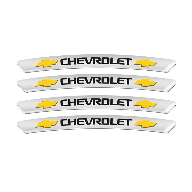 Bộ 4 Miếng Dán Trang Trí Vành Bánh Xe Hơi Chevrolets Colorado Aveo Captiva Cruze Optra Sonic