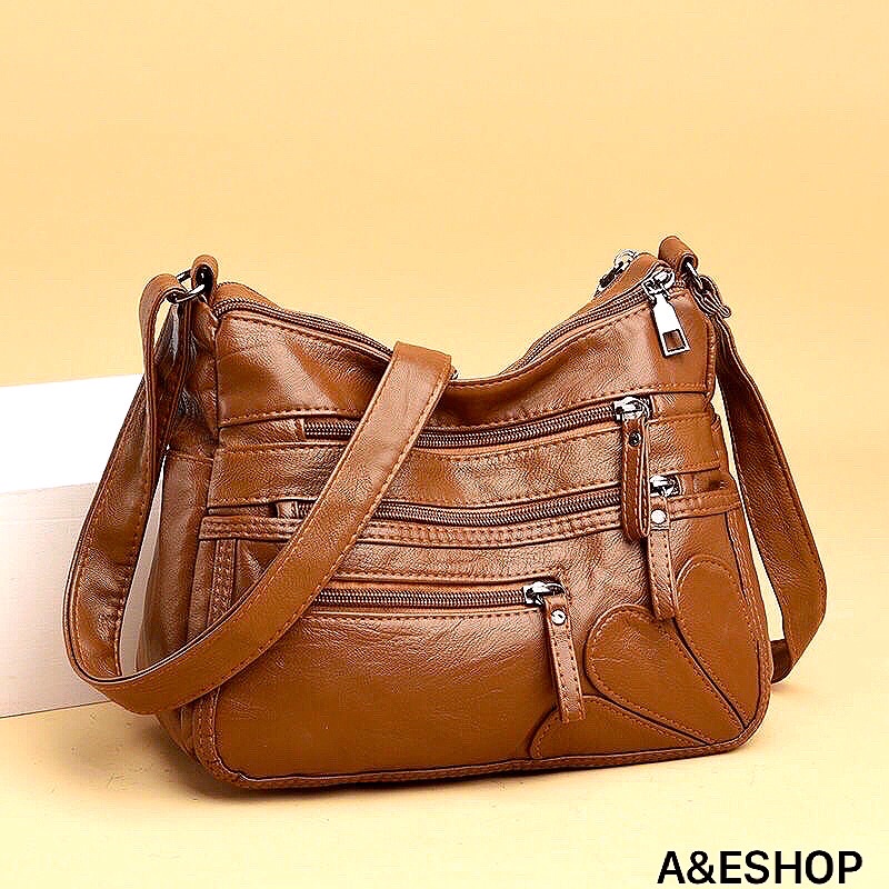 Túi Xách Nữ Da Mềm Đeo Chéo Nhiều Ngăn Sz25- A&ESHOP 45390