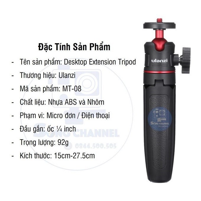 Tripod Ulanzi MT-08 cho máy ảnh, điện thoại