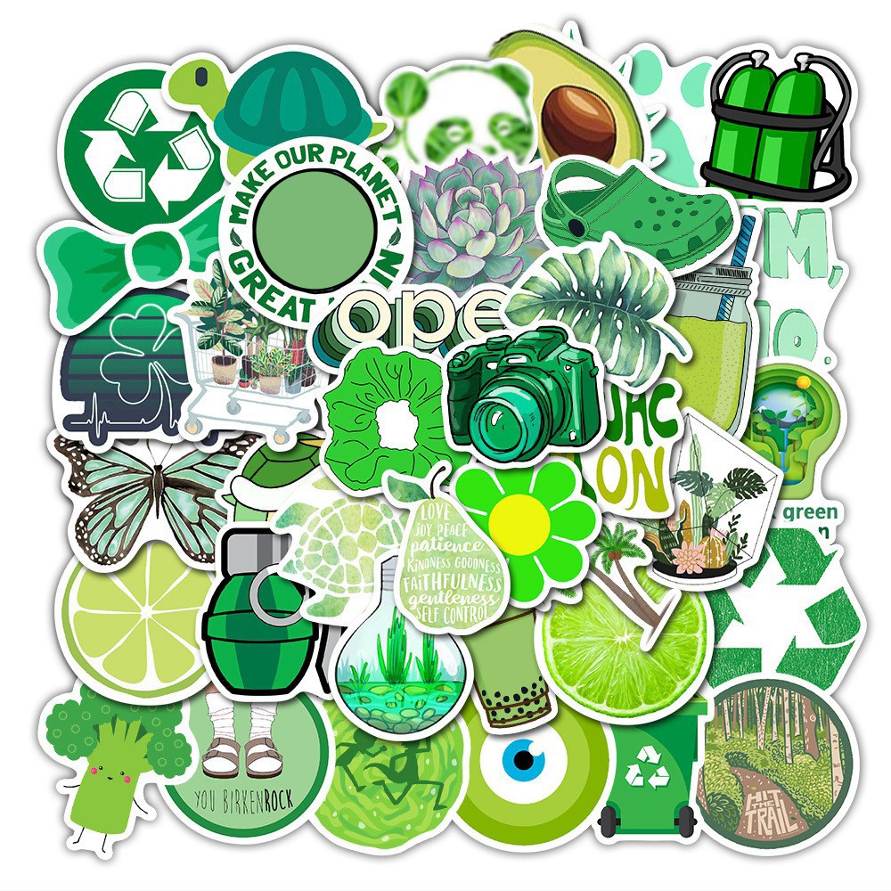 100 Sticker dán hoạt hình nhiều mẫu chống nước, dán mũ bảo hiểm vali laptop dễ thương