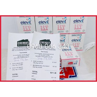 [Tem CHEMIST] Elevit bầu Úc, Elevit sau sinh, Elevit DHA - Xuất xứ Úc