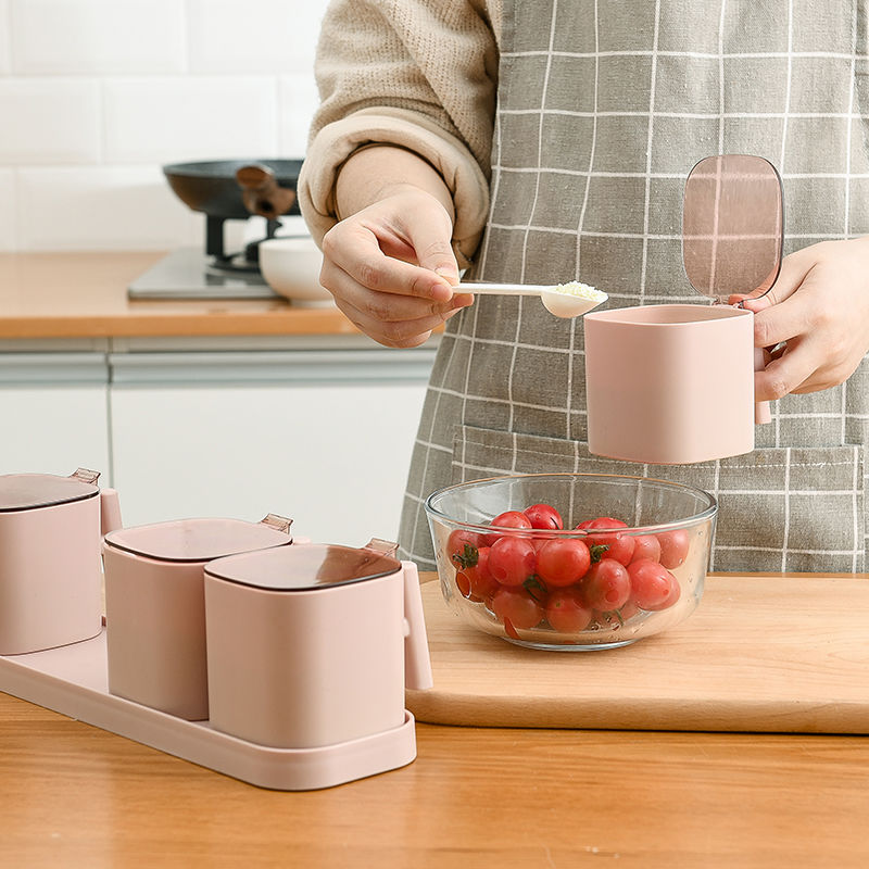 Hộp Đựng Gia Vị Kèm Muỗng Tiện Lợi Dành Cho Nhà Bếp