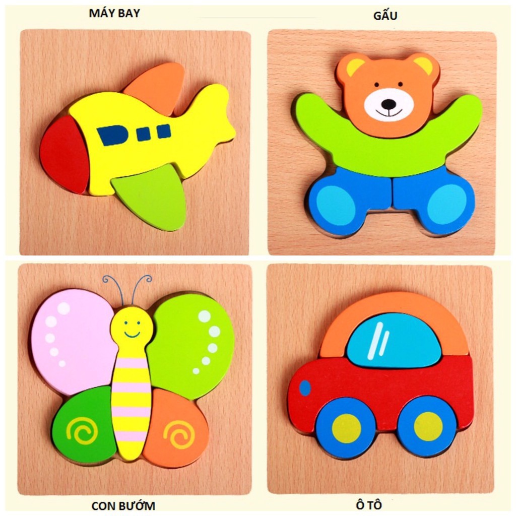 Đồ Chơi Trẻ Nhỏ 💖FREESHIP💖 Giảm 20K Khi Nhập [ DOCHOI20k]Đồ chơi gỗ Bảng ghép hình theo chủ đề