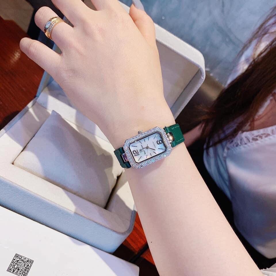 Set Đồng Hồ Nữ Royal Crown 6316 - Dây gắn đá + Dây Da - 20 x 30mm