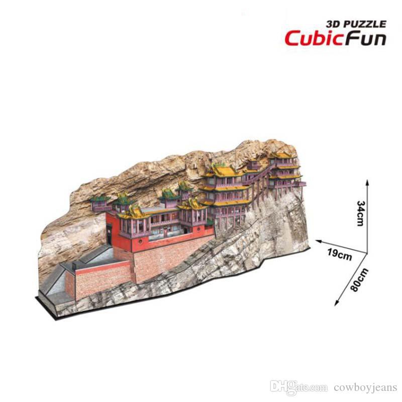 Mô Hình Xếp hình giấy 3D CubicFun - Tu viện treo - The Hanging Temple - MC204h