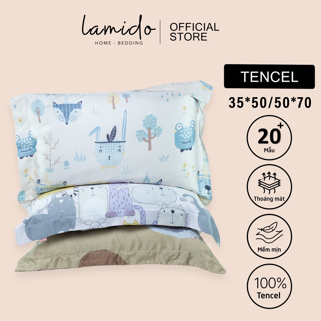 Vỏ gối nằm lụa tencel LAMIDO cao cấp 50x70cm
