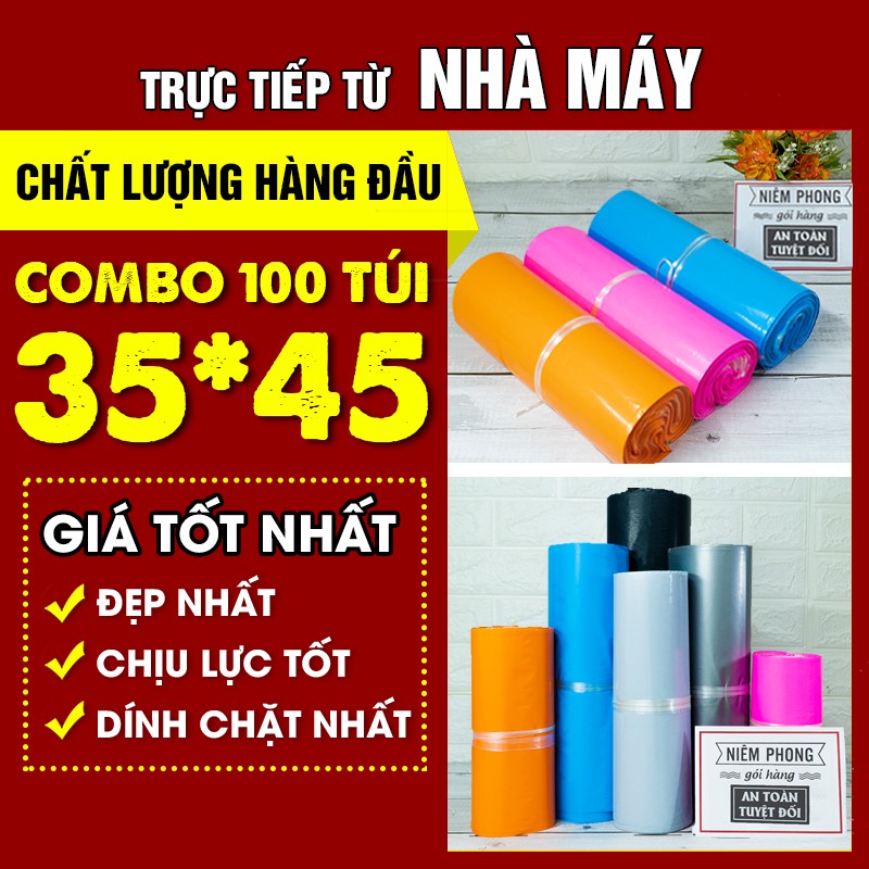 Túi Đóng Gói Hàng Pe Tự Dính Tiết Kiệm, Tiện Lợi Size 35x45