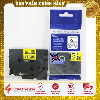 Băng nhãn Brother Nhãn in Hze-621 , 9mm*8m, chữ đen nền vàng, Black on Yellow