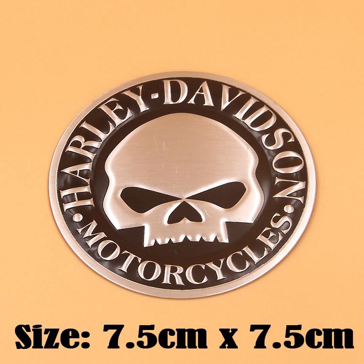 Bộ 2 hình dán logo bằng kim loại cho xe Harley
