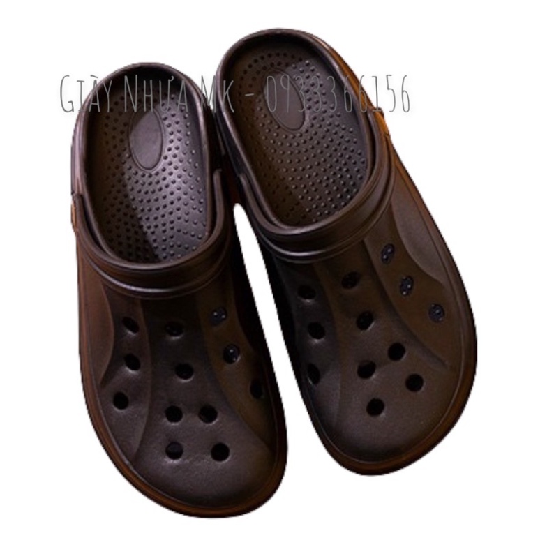 Dép sục lỗ to siêu nhẹ Duwa viền - Dép sục lỗ bít mũi nam đi mưa siêu bền siêu êm chân - SL026