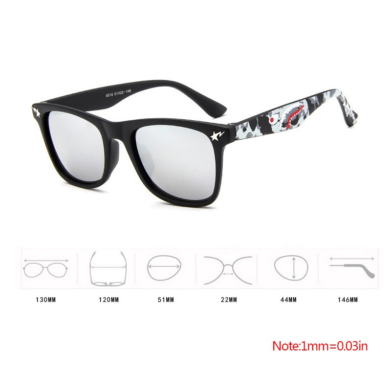 Kính Mát Tráng Gương Chống Tia Uv400 Cho Bé