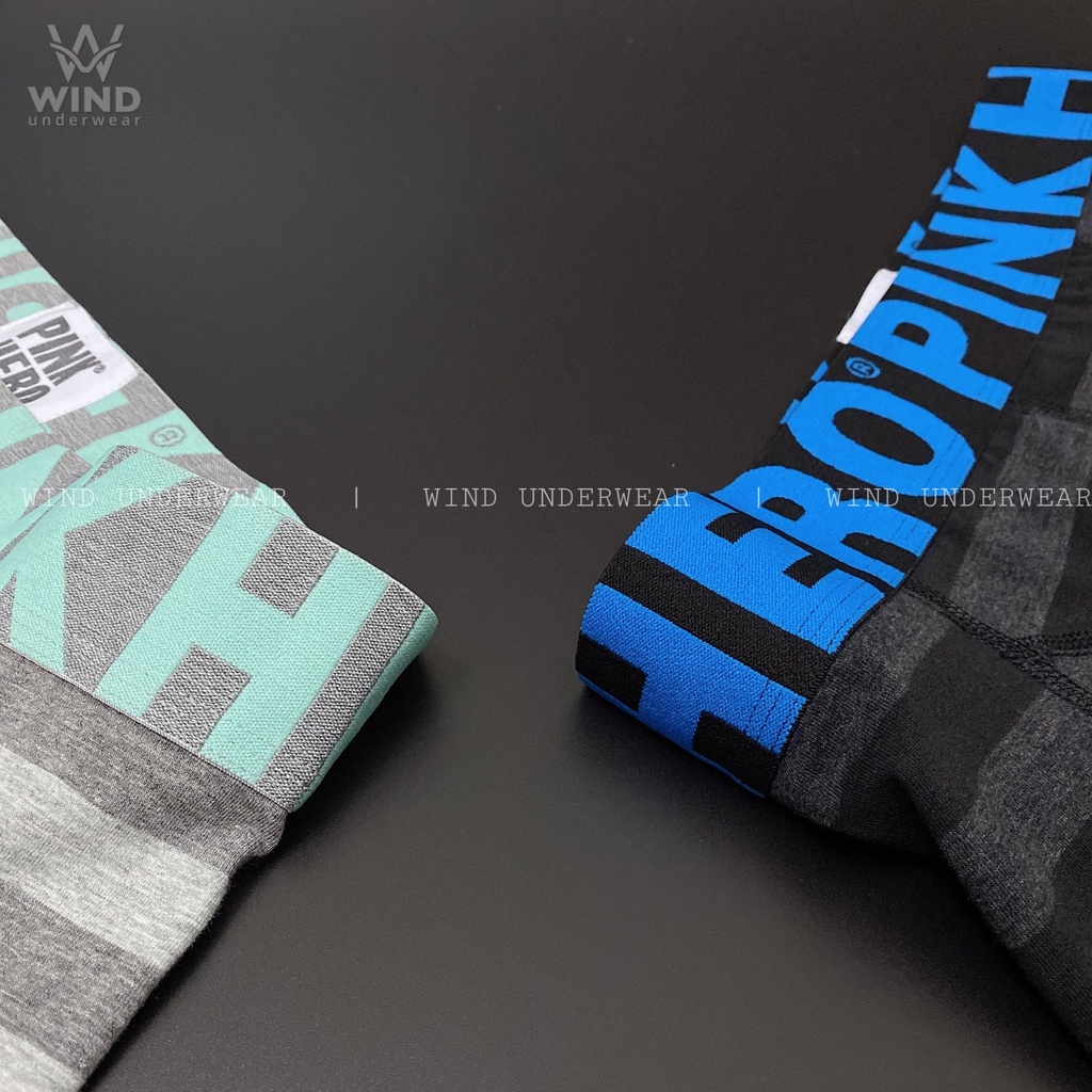 Quần lót nam đùi boxer cao cấp cotton đẹp rất thích hợp để chơi thể thao và tập gym WIND PINK SỌC LỚN