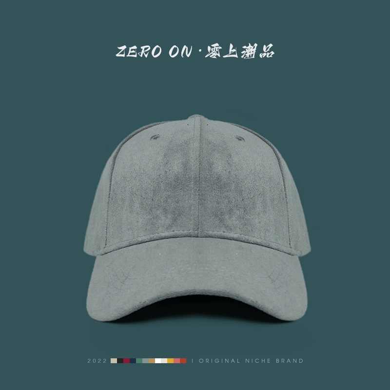 Mũ Lưỡi Trai Vải Nhung Lông Cừu Giả Cứng Màu Trơn Thời Trang Thu Đông Cho Nam Và Nữ