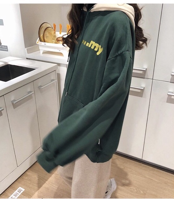 Áo hoodie vải nỉ lót bông dày dặn in Wolfdogl