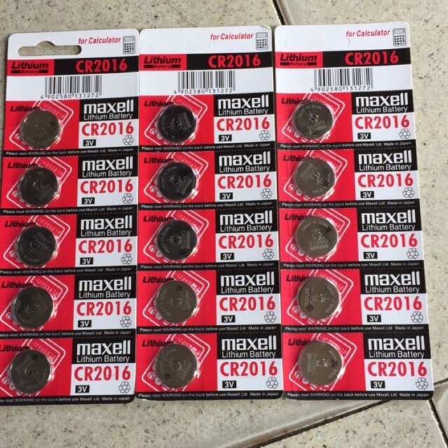 Combo 5 viên Pin Maxell CR 2016, CR2032 Lithium 3V chính hãng Maxell.