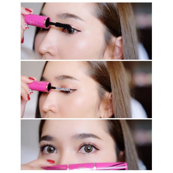 Mascara 4D 2 in 1 Mistine Super model Miracle Lash Thái Lan Mascara 4D