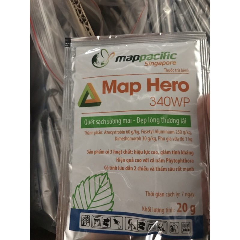 Thuốc đặc trị sương mai thán thư thối thân chảy nhựa Map Hero 340wp