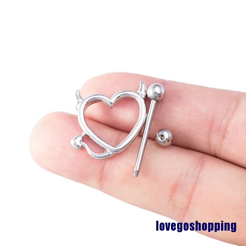 Khuyên Cơ Thể Hình Sừng Và Trái Tim Bằng Thép Phẫu Thuật