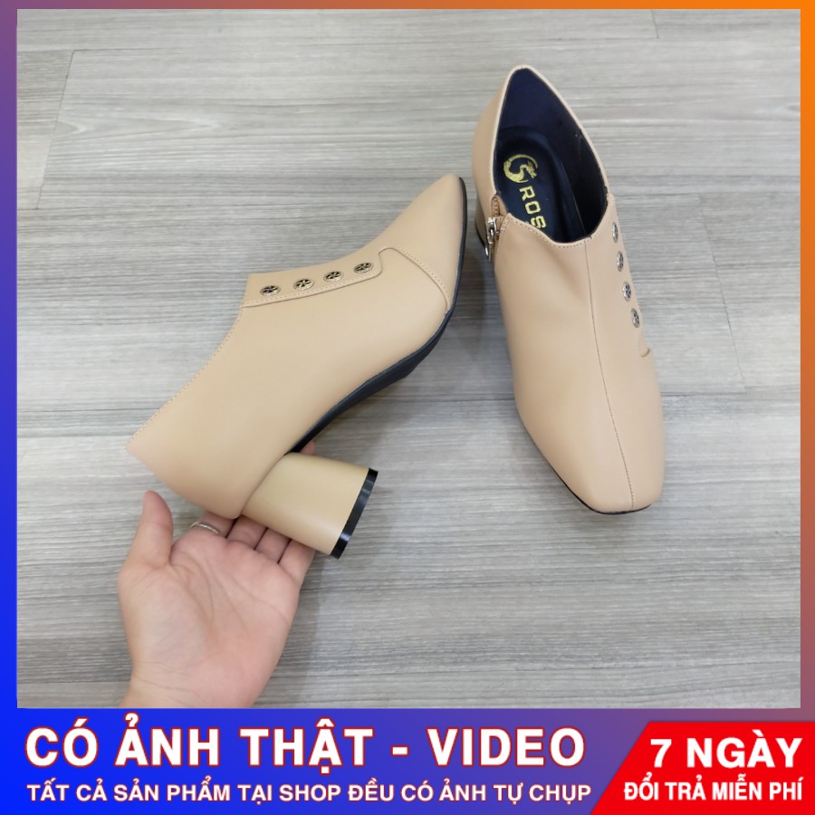 [ẢNH THẬT - FREE SHIP] Giày Boot nữ cổ thấp ROSATA RO289 - HÀNG VIỆT NAM - BKSTORE