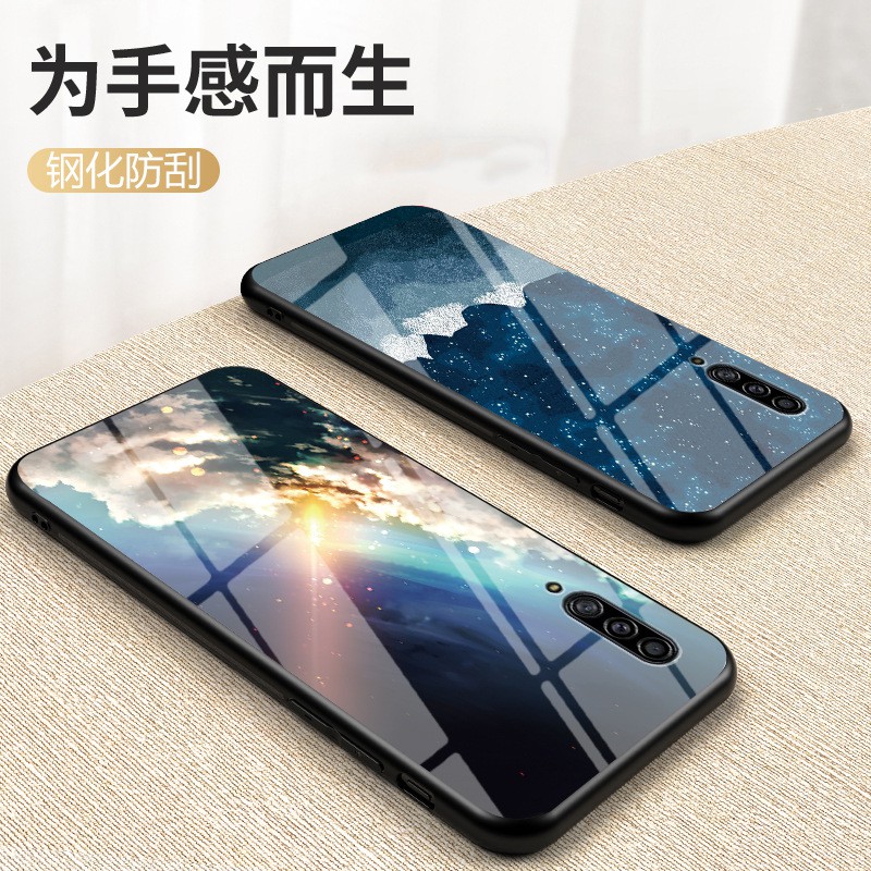 [Hot-selling new products] Suitable for Samsung A51/A71 mobile phone shell A60 starry sky A70 glass anti-fall A80/A90 soft edge 5G version protective sleeve