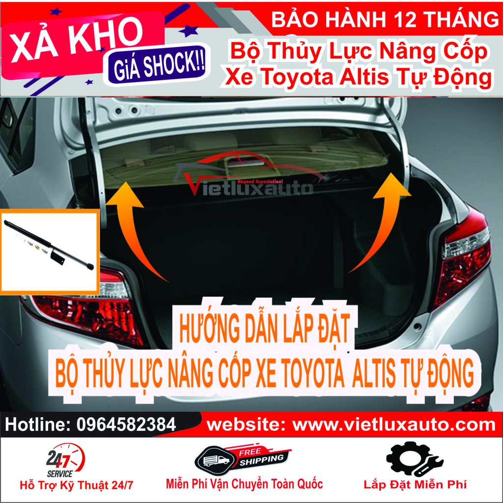 Bộ Thủy Lực Nâng Cốp Sau Xe Toyota Altis Tự Động
