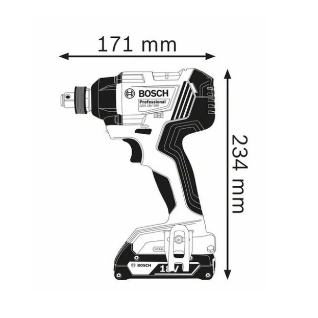 [HÀNG CHÍNH HÃNG] Máy Bắt Vít Động Lực Dùng Pin Bosch GDX 180-LI, Mômen Xoắn Cao, Tốc Độ Xoay Nhanh