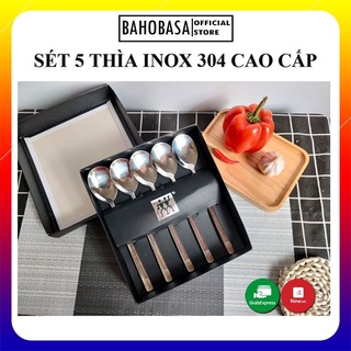 Hộp set 5 thìa inox cao cấp đức zwilling