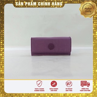 KIPLING Ví dài gấp 10cm*19cm vải dù siêu nhẹ, chống thấm nước, dễ dàng vệ sinh vết bẩn