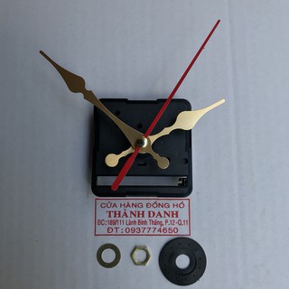 Máy đồng hồ Taiwan trục 6mm kim trôi và Bộ kim vàng dài 9cm.