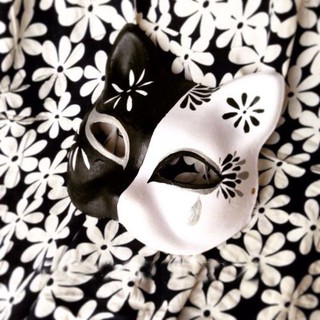 [100% vẽ tay thủ công] Mặt nạ mèo vẽ_03 (Mask fox-cosplay)