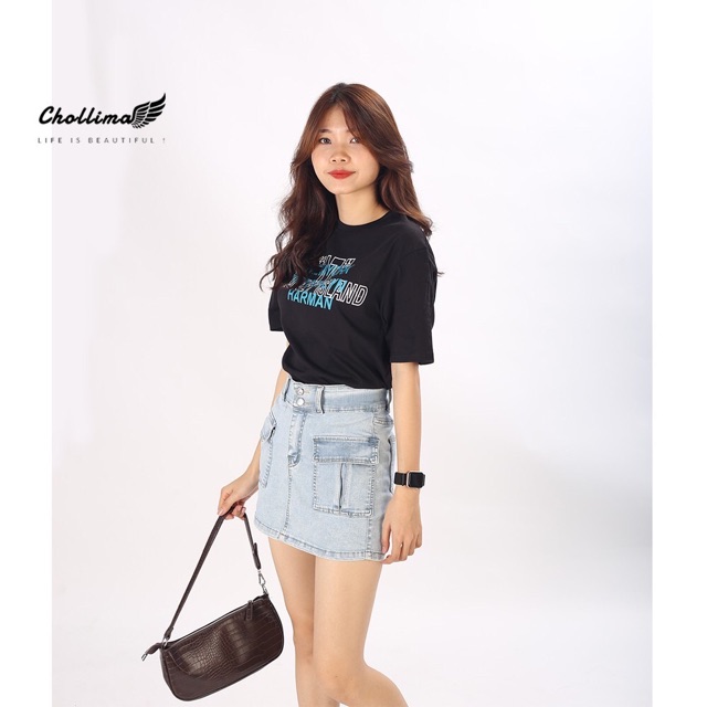 Chân váy jean nữ co giãn mạnh có quần trong bao đẹp - New Hot