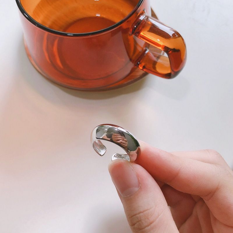 Nhẫn Đeo Tay Kim Loại Thiết Kế Đơn Giản Thời Trang Nữ