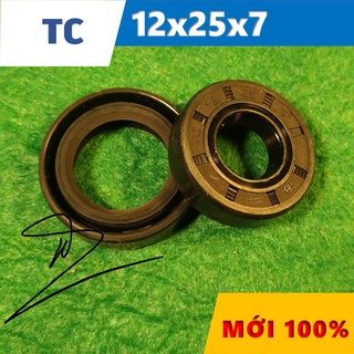 Phớt chặn dầu tc 12x25x7 ( phớt dầu / chắn dầu / lò xo / phớt ben / oil seal tc 12*25*7)