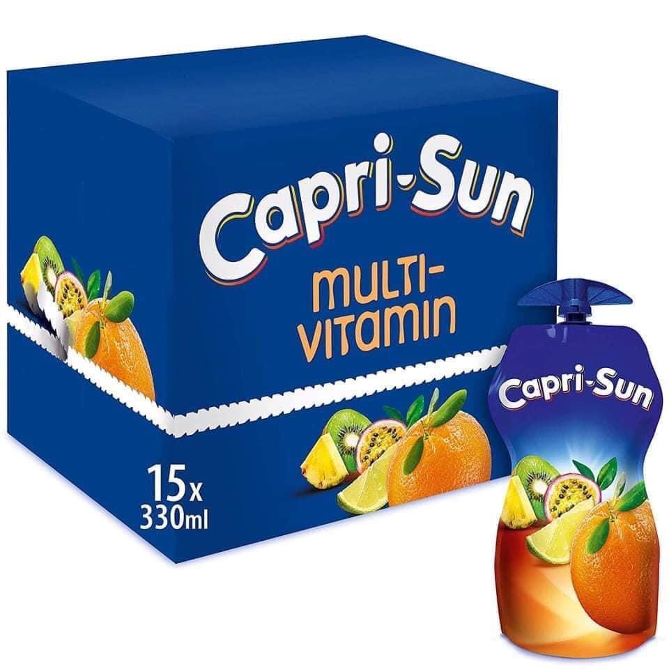 Nước trái cây Capri-sun Đức - thùng 15 bịch 330ml Date 21/5/22