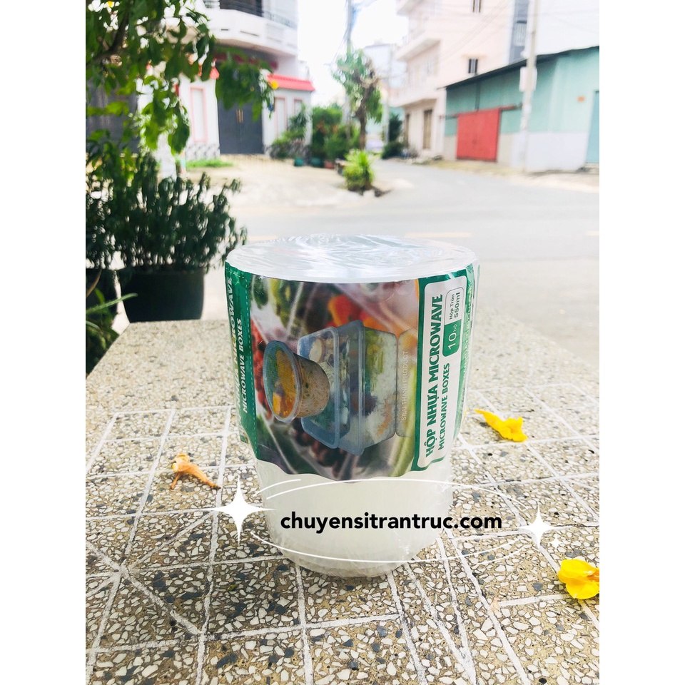 Combo 10 Hộp tròn Microwave đựng thực phẩm 550ml