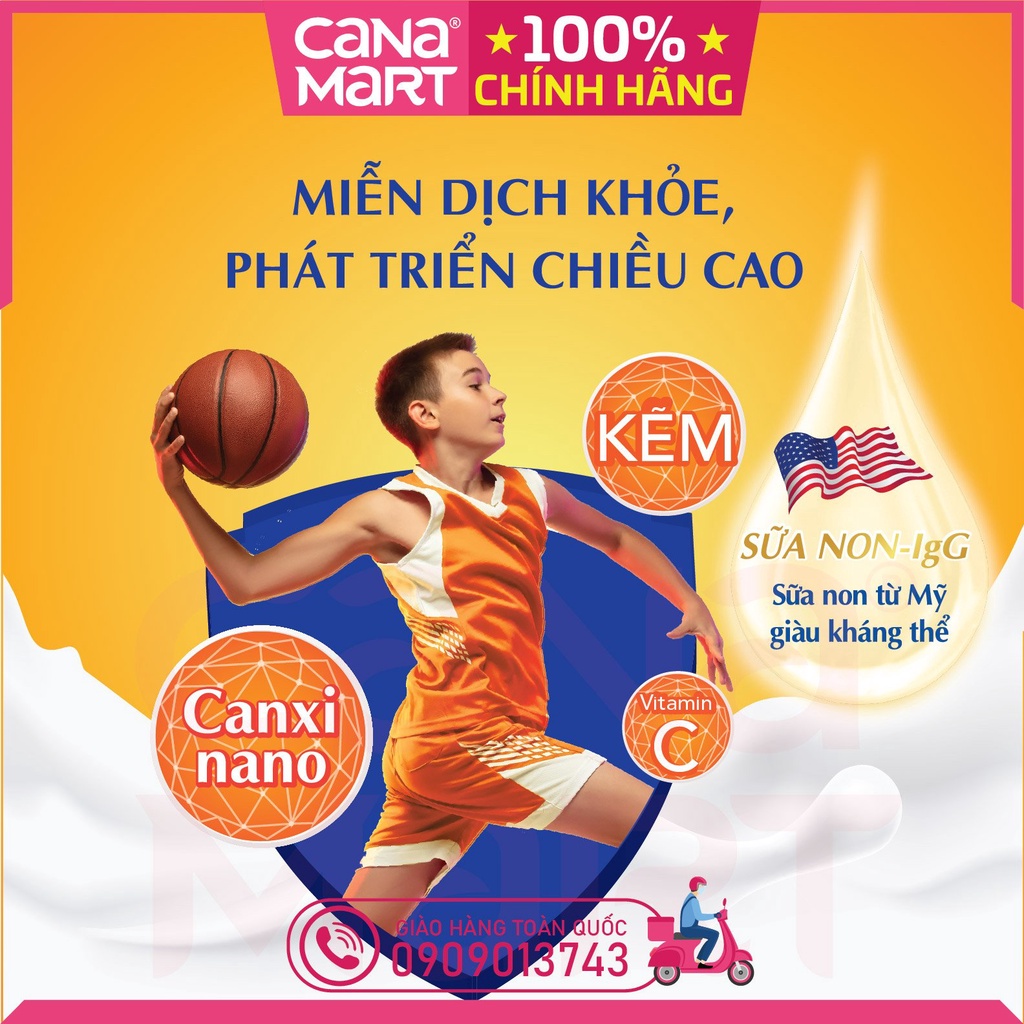Sữa bột Coloscare GROW+ phát triển chiều cao tăng miễn dịch