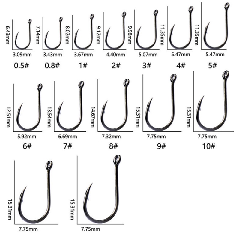 Bộ 11 Cây Cọ Trang Điểm Chuyên Dụng Chất Lượng Cao  1#-15# Móc Câu Cá Bằng Thép Carbon Mạnh Mẽ Iseni Izu Creek