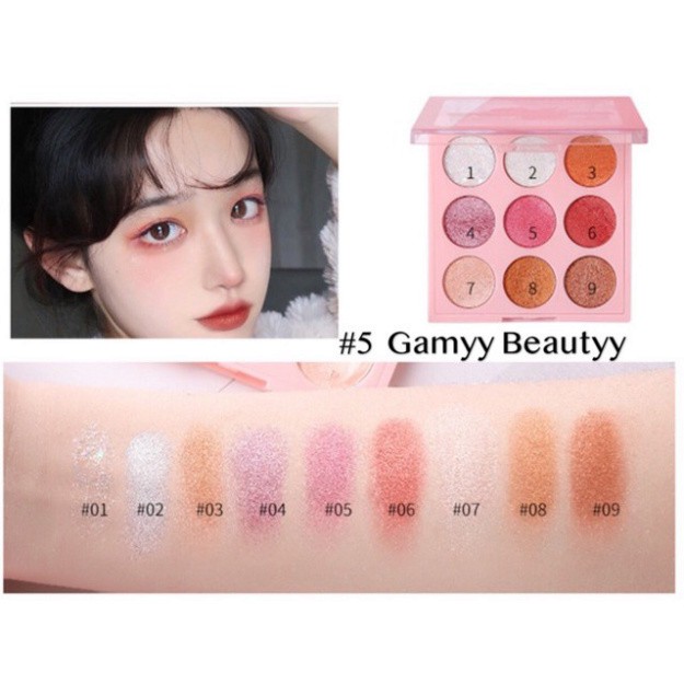 Bảng Phấn Mắt 9 Ô SWEET CHEEK AND SHADOW PALTEET tone xinh xắn . Hot | BigBuy360 - bigbuy360.vn