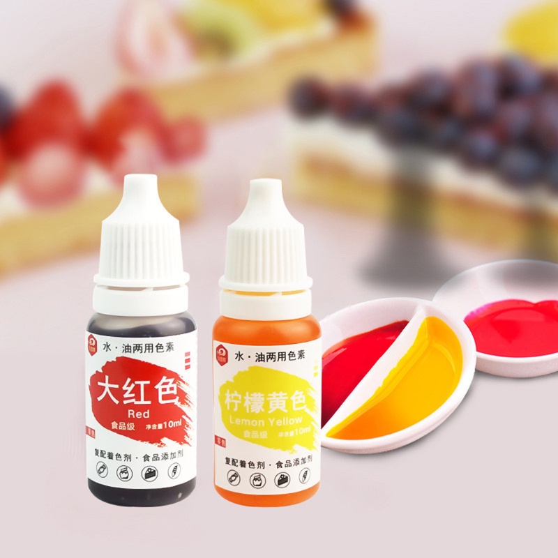 Bộ màu thực phẩm dạng lỏng tự nhiên 10ml để làm bánh ngọt bánh quy bánh nướng trang trí bánh thủ công