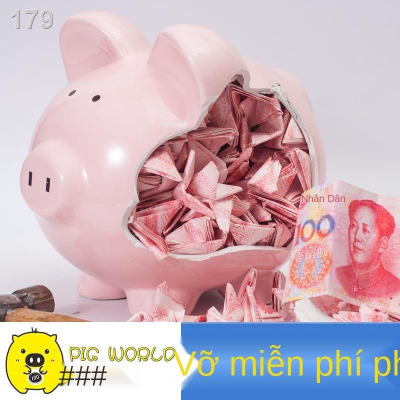 "Không có cổng rút tiền" Con heo đất chỉ thể đi vào và không ra khỏi tiền giấy được lấy bởi người lớn, trẻ em