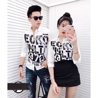 Áo somi đôi nam nữ thời trang cao cấp ms7309