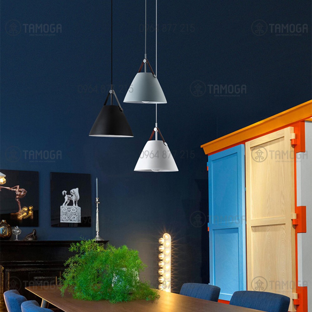 Đèn thả bàn ăn, phòng ngủ, phòng khách, treo trần quai xách da DT 5007