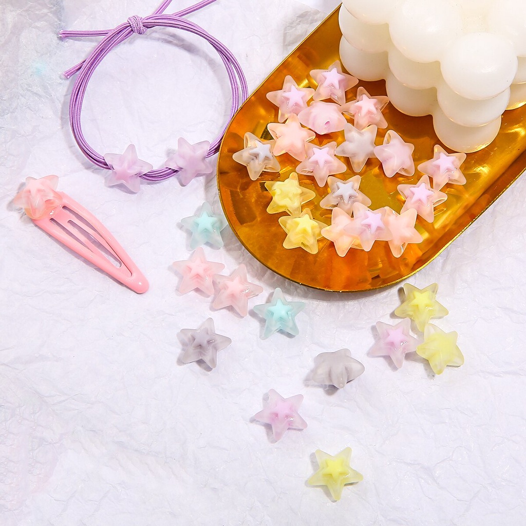 Set 20 hạt nhựa làm trang sức trong suốt DIY