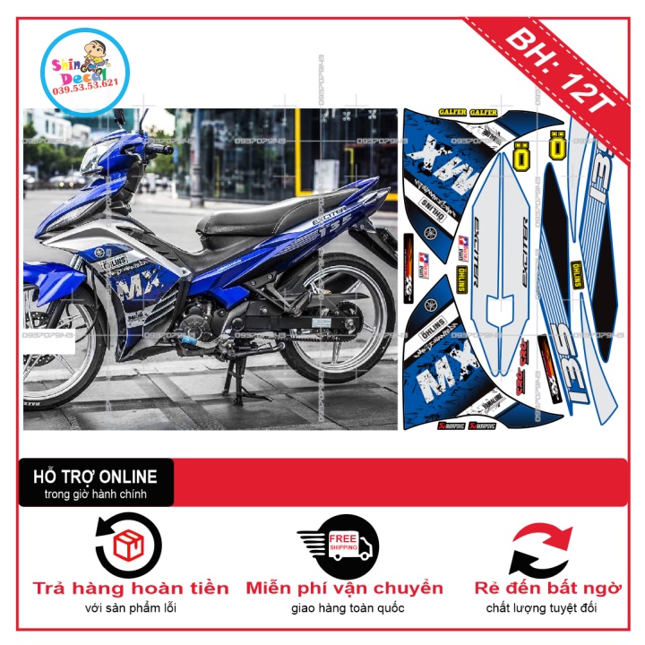 TEM RỜI EX 2011 MX DECAL 46 -- SHIN DECAL 2