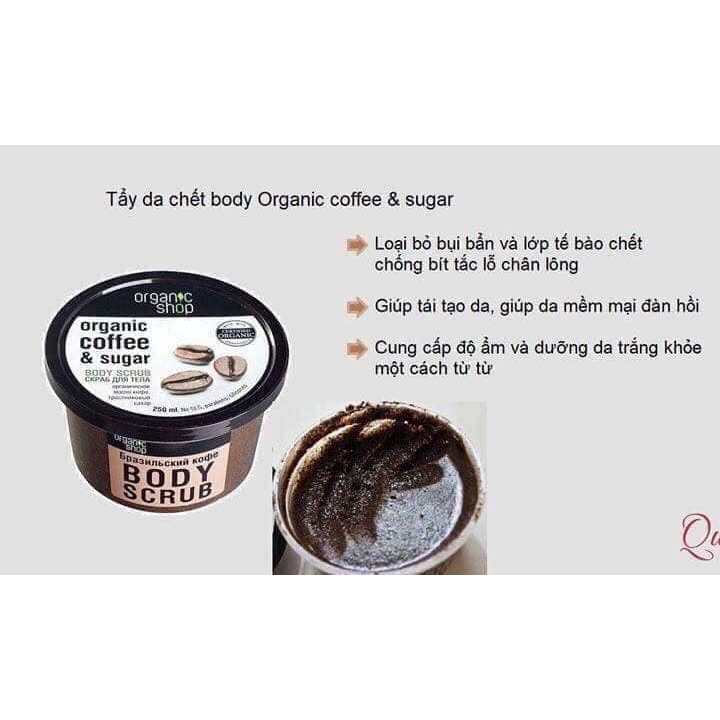 Tẩy Da Chết Toàn Thân Organic Shop Coffee Sugar Body Scrub