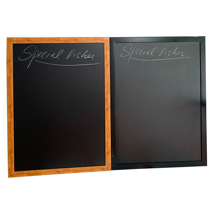 Bảng đen menu khung màu gỗ kt 80x120