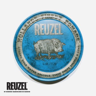 Reuzel blue pomade - strong hold water soluble tenue forte - sáp vuốt tóc gốc nước