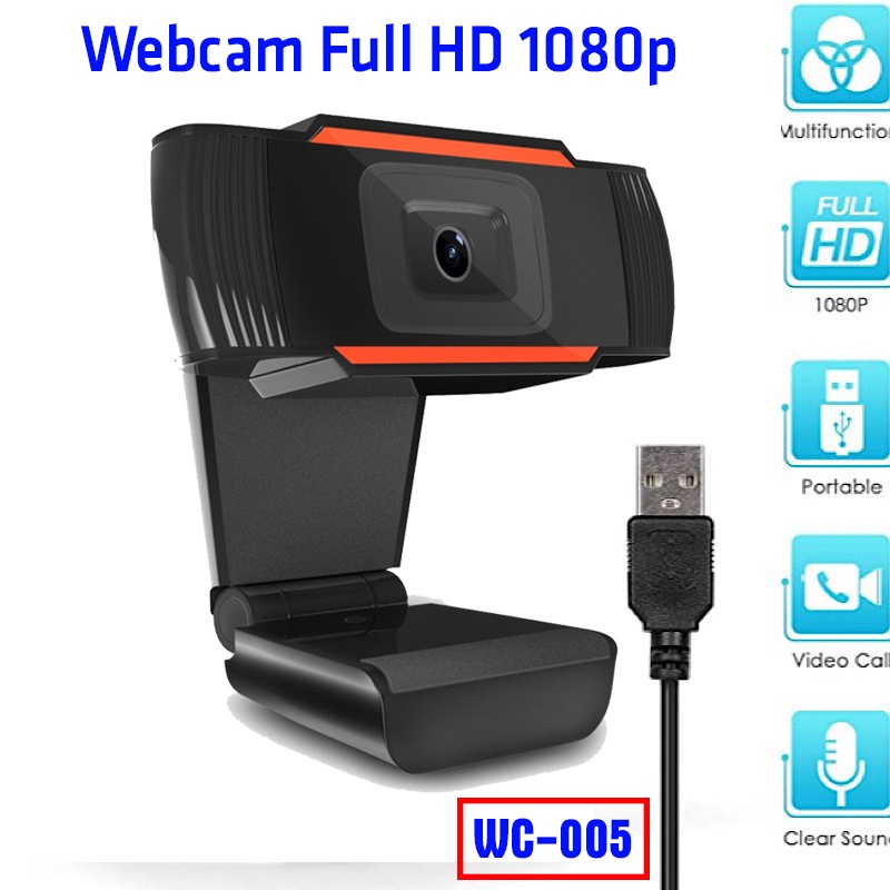 Webcam chân kẹp có Micro Full HD 1080P - 720P - 480P Siêu Nét